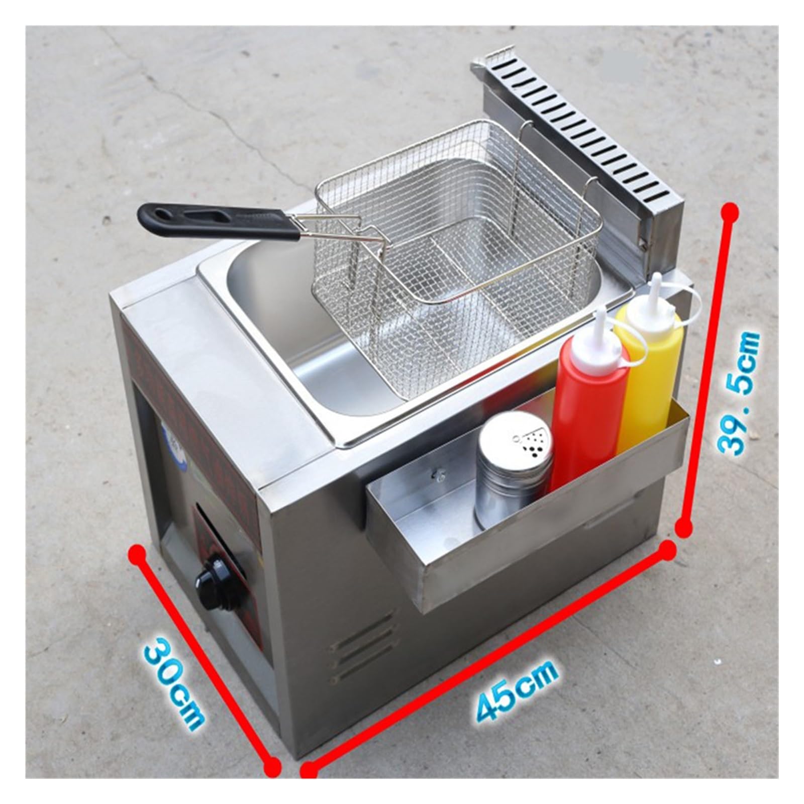 Mała jednogarnkowa frytkownica gazowa Frytkownica handlowa Frytki Stinky Tofu Corn Machine Frye Szybkie Nagrzewanie