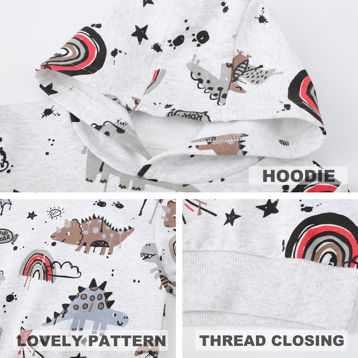 Toddler Boy Clothes 2-Piece Outfits Long Sleeve Shirt & Pants Set Pullover Sweatshirt Jogger Playwear