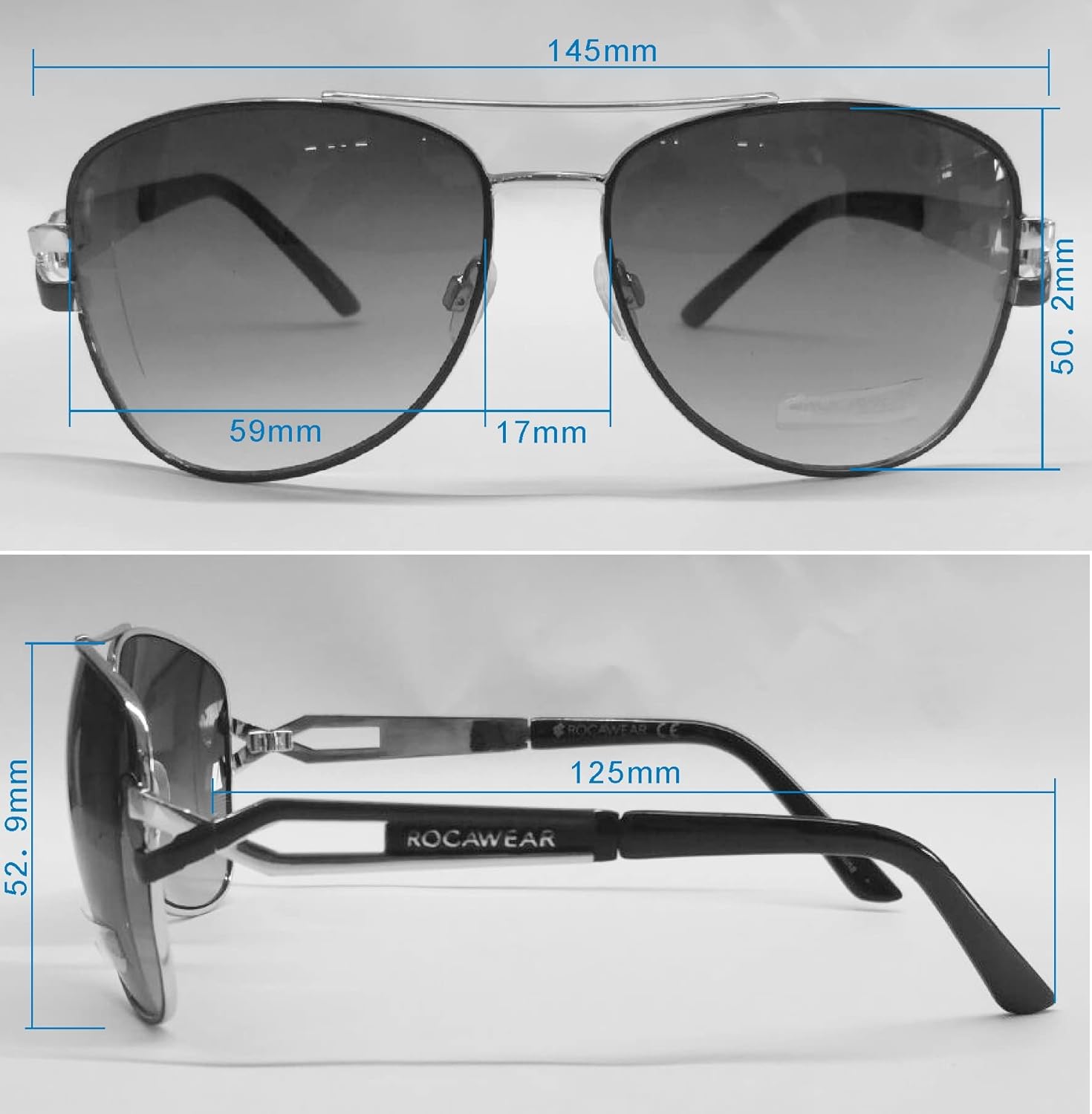 Rocawear womens R3281 Stylish UV Protective Metal Shield Sunglasses Gifts for Women with Flair 80 mm