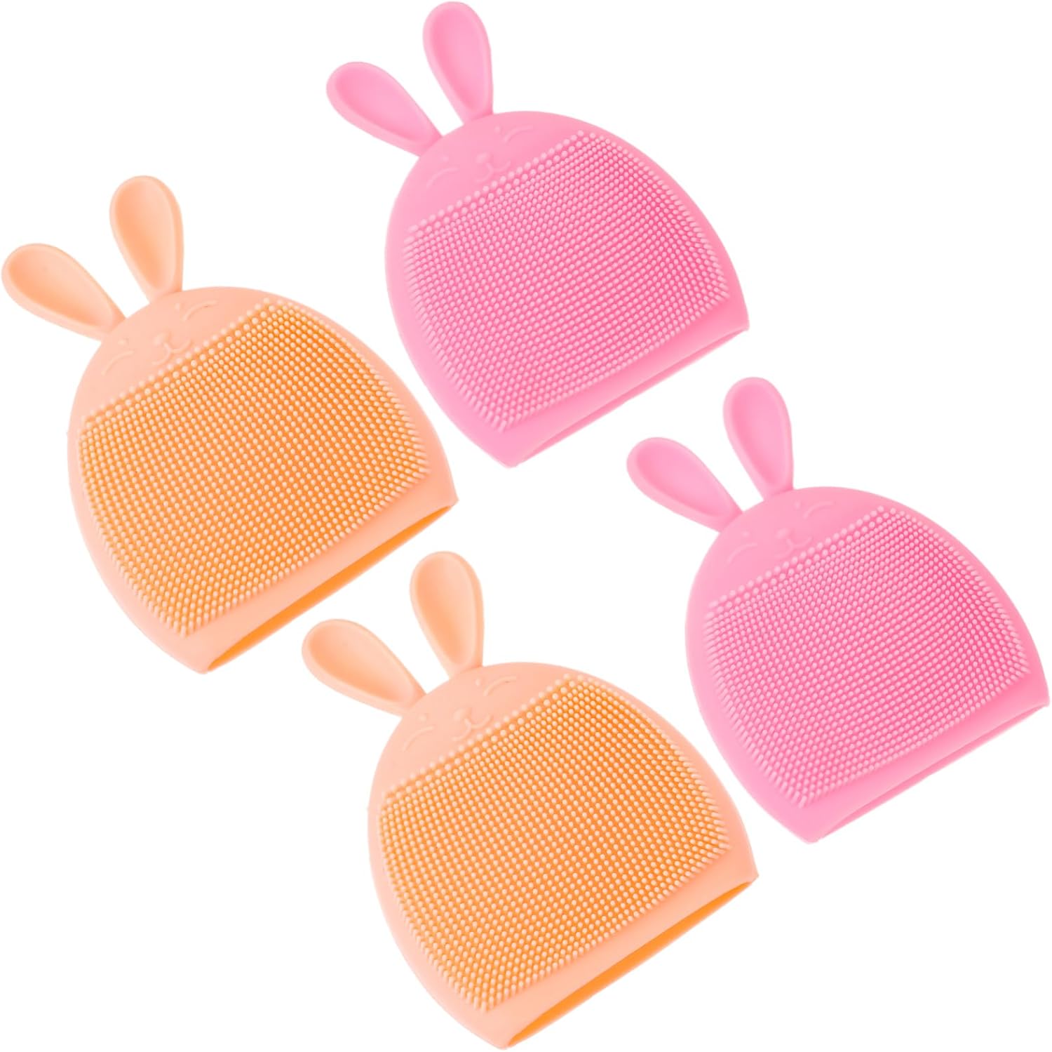 4Pcs Cartoon Silicone Face Cleansing Brush for Gentle Exfoliation