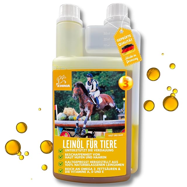 Aceite de Linaza Caballos Perros Gatos I Aceite de Barf I Aceite Omega 3 I 3 6 Ácidos Grasos I Prensado…