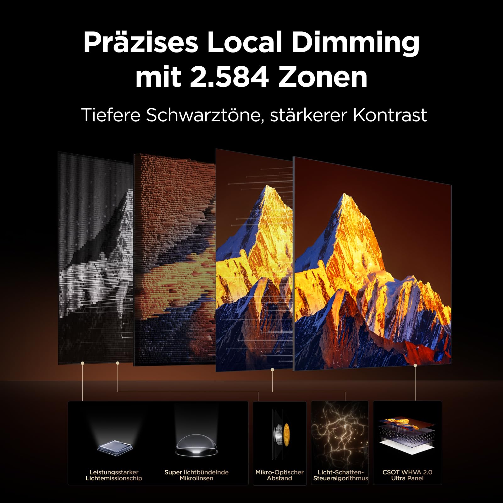 TCL 75C8L 75 Zoll SQD-Mini LED Google TV, 100% BT.2020, Super Quantum Dot, 5.500 Nits, 2.584 Local Dimming Zonen,144 Hz, Bang & Olufsen Sound, Dolby Vision & Atmos, Entspiegeltes Display, ZeroBorder