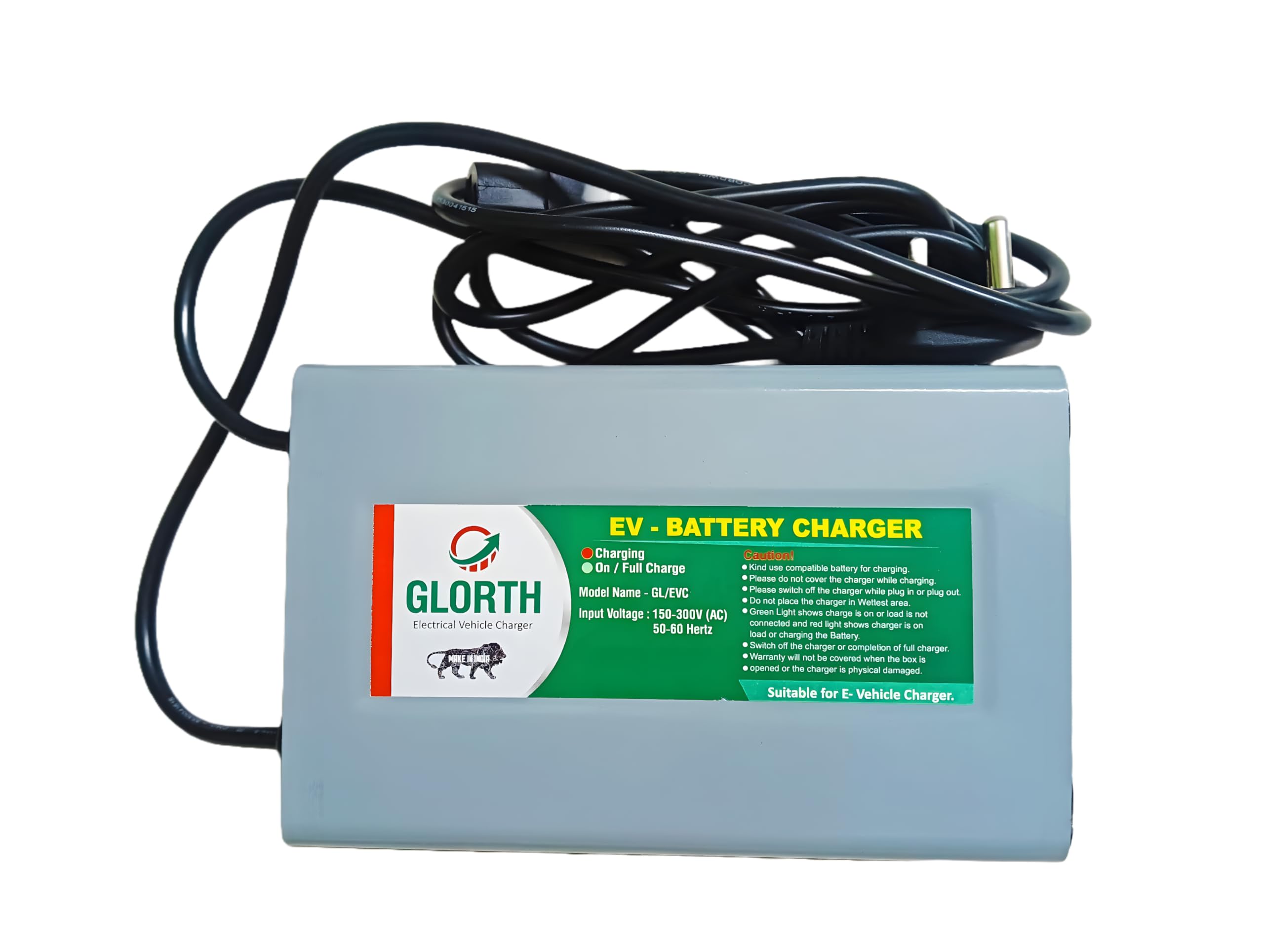 GLORTH E-Bike Charger 72 Volt - 6 Amp (Cut-Off 84 Volt) for Bike-Scooter Lithium Battery Charger (B0CPV1K5FJ) Amazon Price History, Amazon Price Tracker