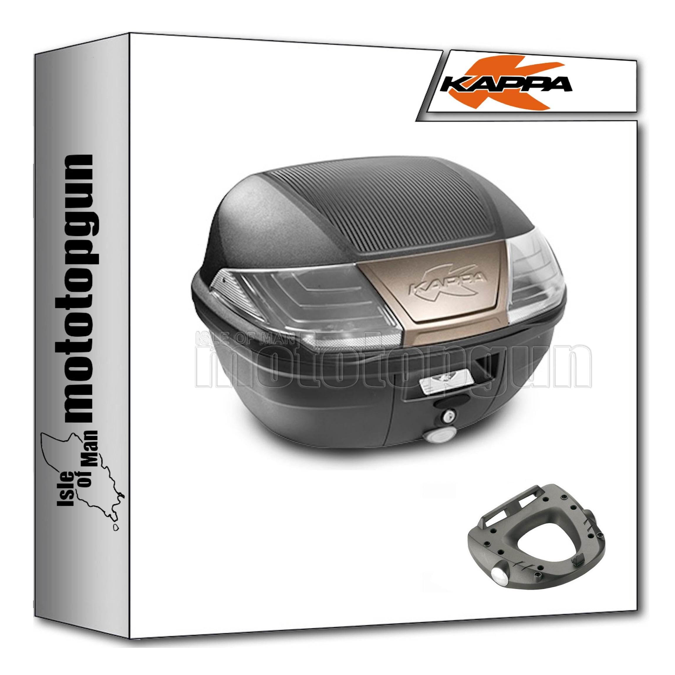 Top case Kappa K400NT et support KM5M KZ2118 pour moto Yamaha MT 07 2014 à 2017