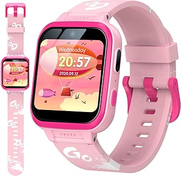 Amazon Co Jp キッズ 腕時計 スマートウォッチ 子供 自撮りカメラ ゲーム 音楽 アラーム 歩数計 録画録音 入園入学祝い キッズ腕時計 女の子 男の子 おもちゃ クリスマス 誕生日 プレゼント 小学生 子供 ギフト 人気 ピンク ロゴ有り おもちゃ
