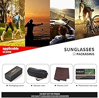 Vista 7 de Gafas de sol deportivas polarizadas para hombres, ciclismo, conducción, pesca, protección UV400 Marco negro mate A2/lente gris