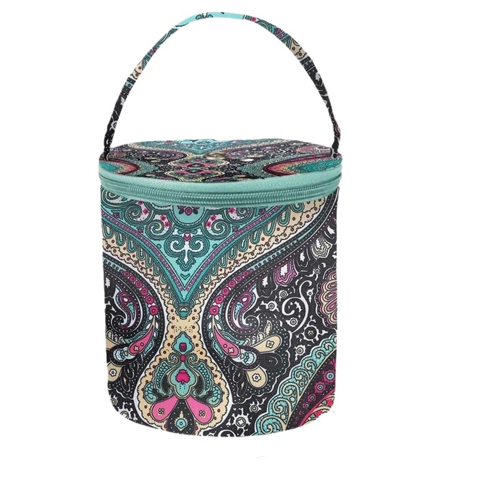 Cestino Cucito Cestino portaoggetti Ferri da maglia Tote organizer for filati Borsa rotonda for uncinetto Accessori for strumenti for cucire artigianali fai-da-te