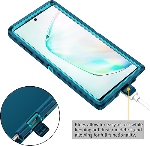 Miniatura 27 de Funda para Galaxy Note 10 Plus, a prueba de golpes, a prueba de caídas, a prueba de polvo, protección de cuerpo completo de 3 capas, funda rígida