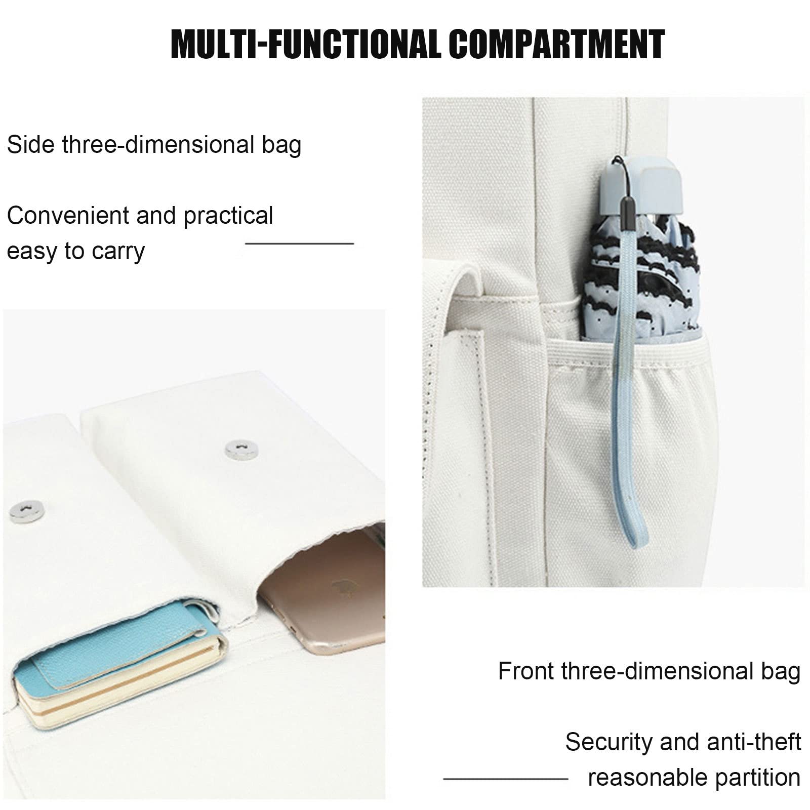AADECOR Mochila Escolar Ligera Mochila Informal Mochila universitaria para portátil de 14" para Hombres y Mujeres Mochila de Viaje Resistente al Agua、 Mochilas antirrobo,Black