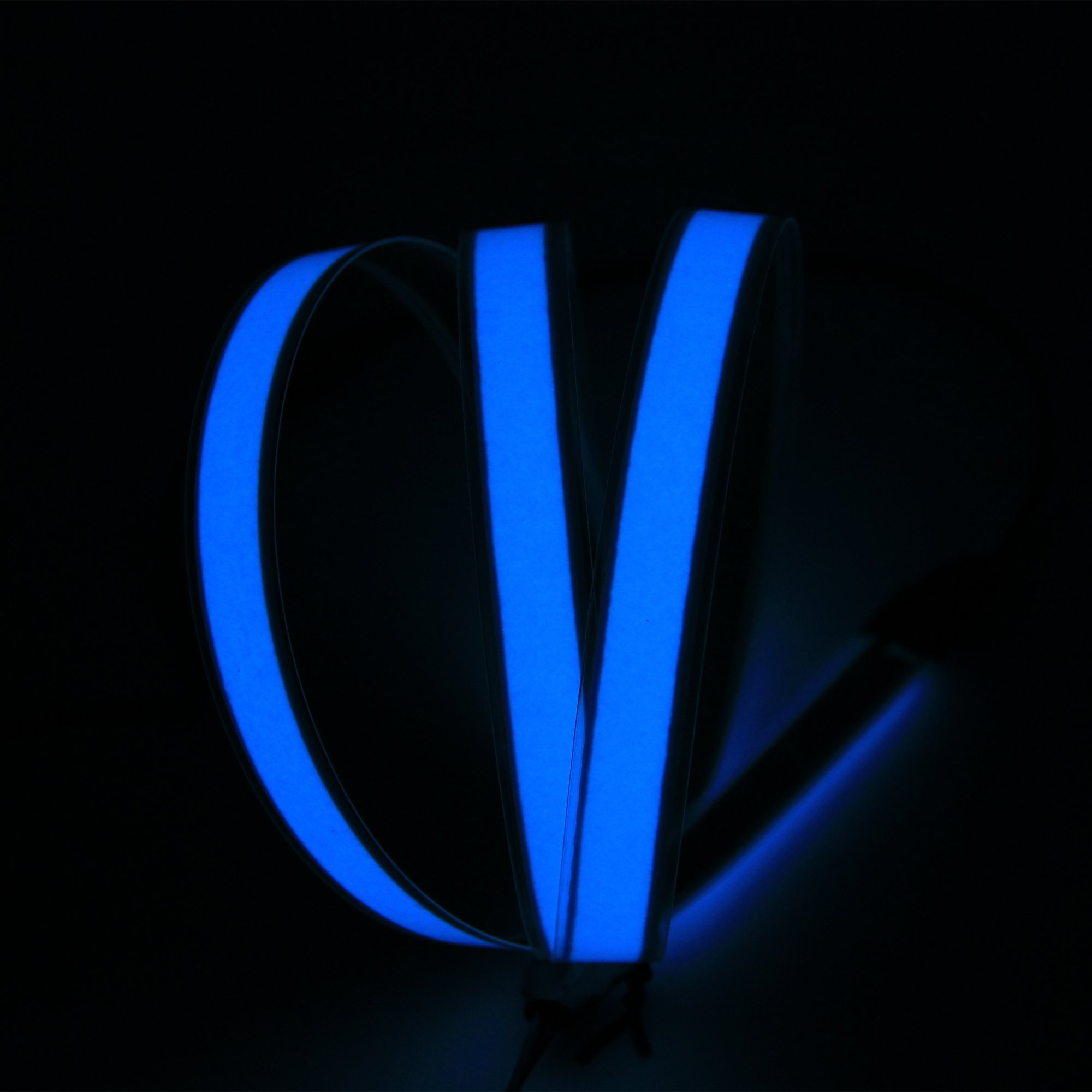 1 Meter El Strip, El Tape + 3v Controller + (Blue)