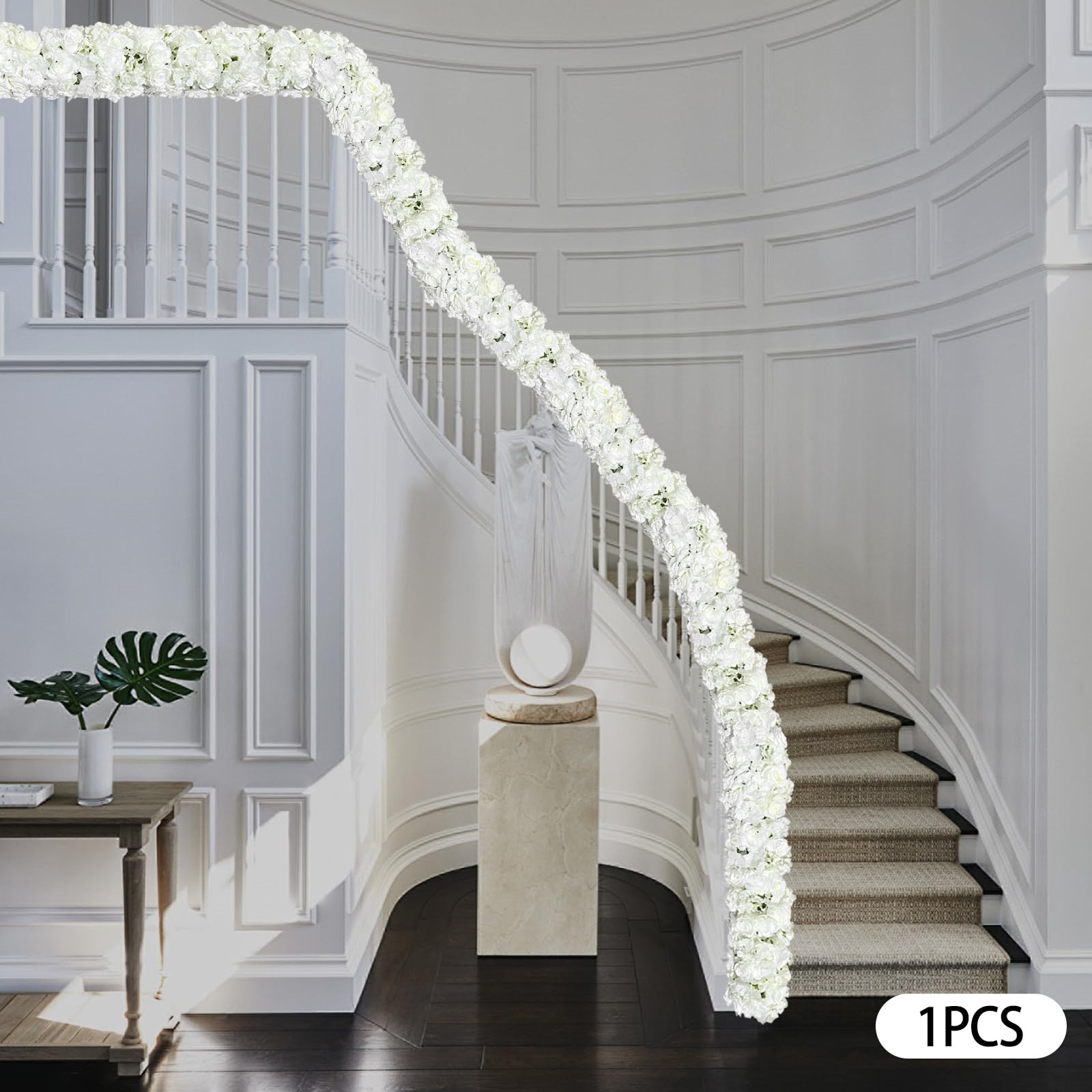 Kunstblume Rosengirlande Seidenblumen Hängepflanze Blumenranken für Hochzeit Tischdeko Party Wand Garten Dekor