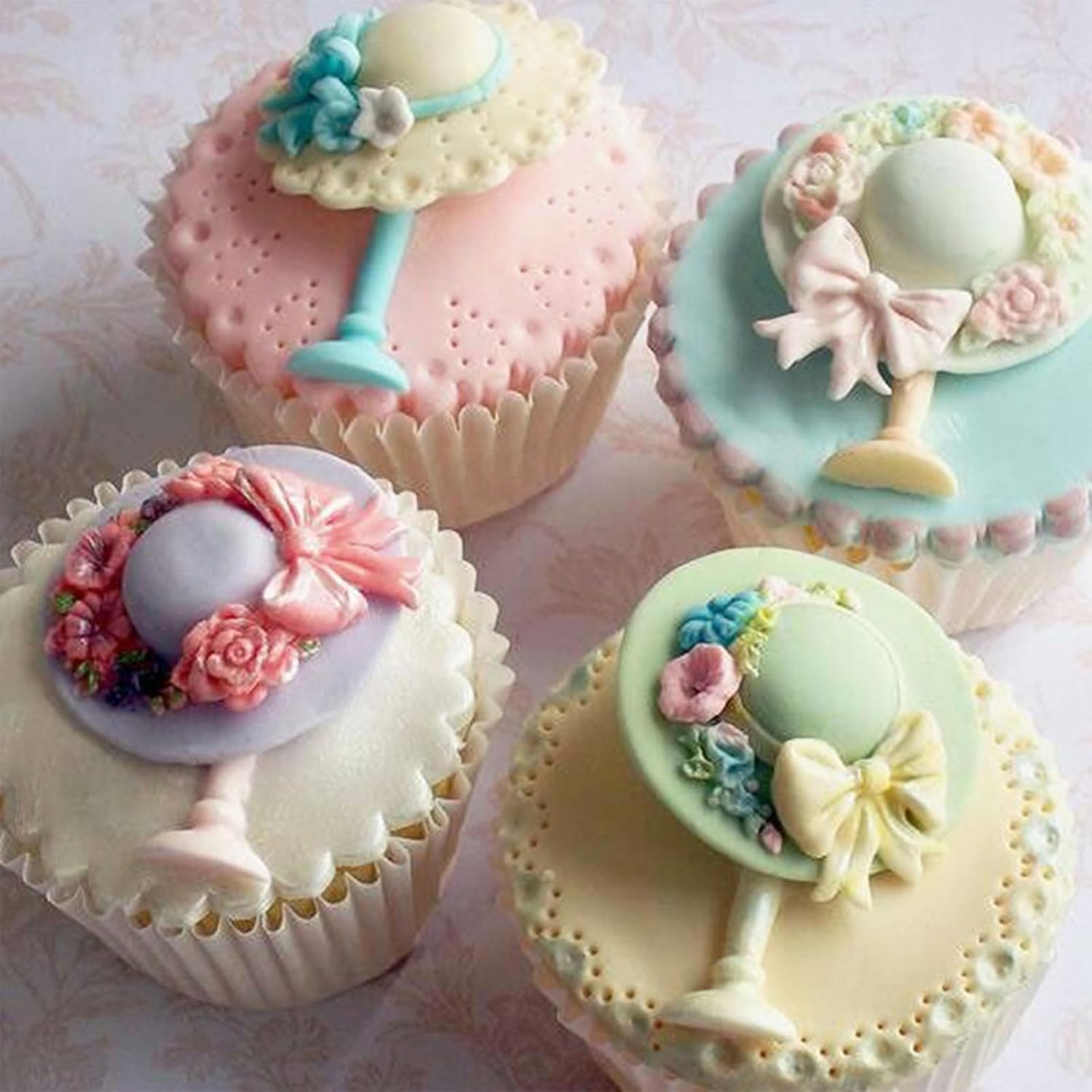 Hat Silicone Molds Sun Hat Fondant Molds for Cake Decoration Candy Cupcake Topper Chocolate Baking cookie Polymer Clay Crafts Epoxy Resin