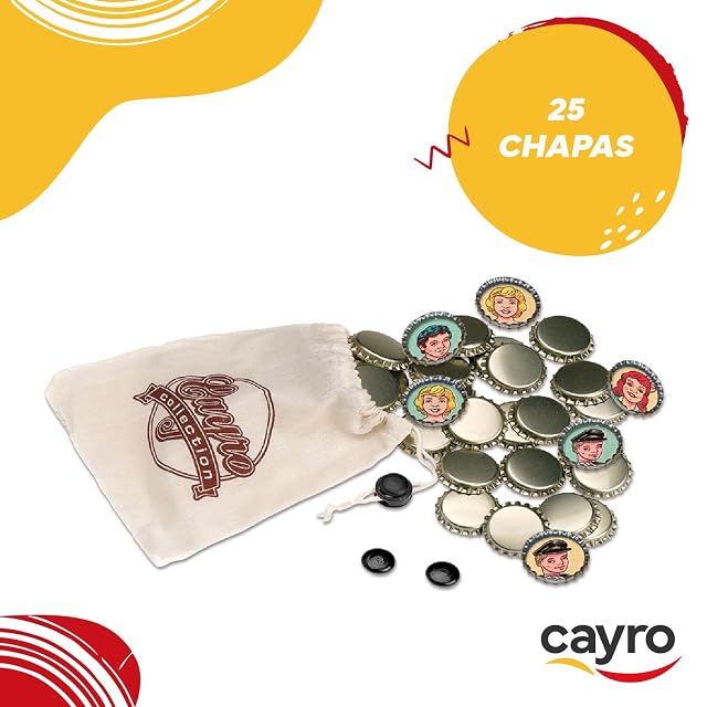 Foto 3 de 7 de Cayro - Chapas - Modelo en Forma de Tapón de Botella - Juego Clásico de Mesa - Niños y Adultos