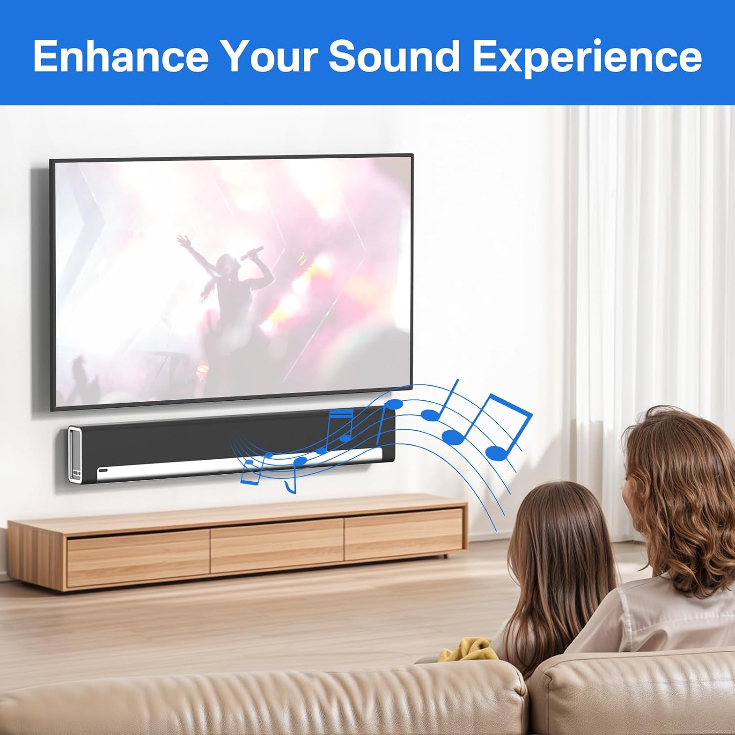 notiela Heavy-Duty Soundbar Wall Mount for Sonos Playbar Wall Mount Bracket for Space Saving - Durable Metal Mounting Bracket for Sonos Playbar Mount Under or Above TV Easy to Install