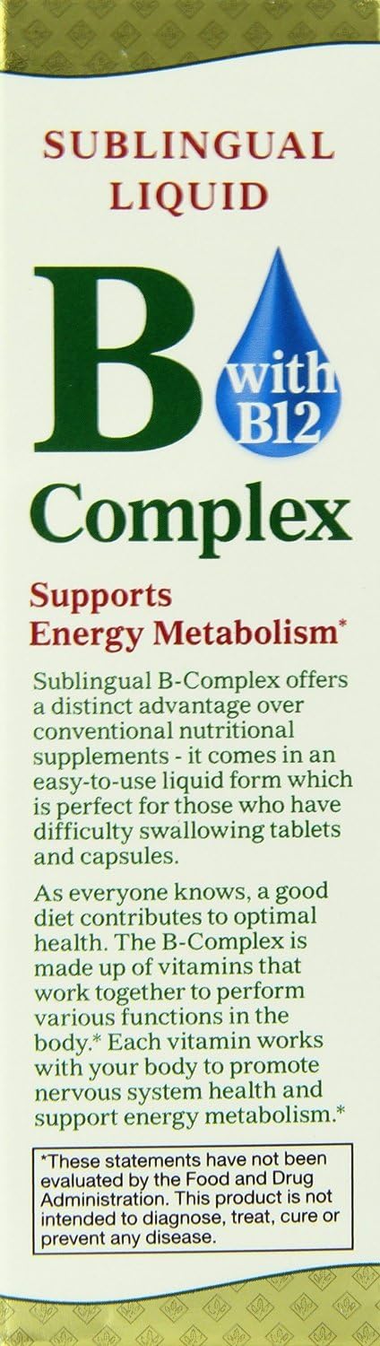 Nature's Bounty Vitamin B Complex Sublingual Liquid 2 oz (Pack of 3)
