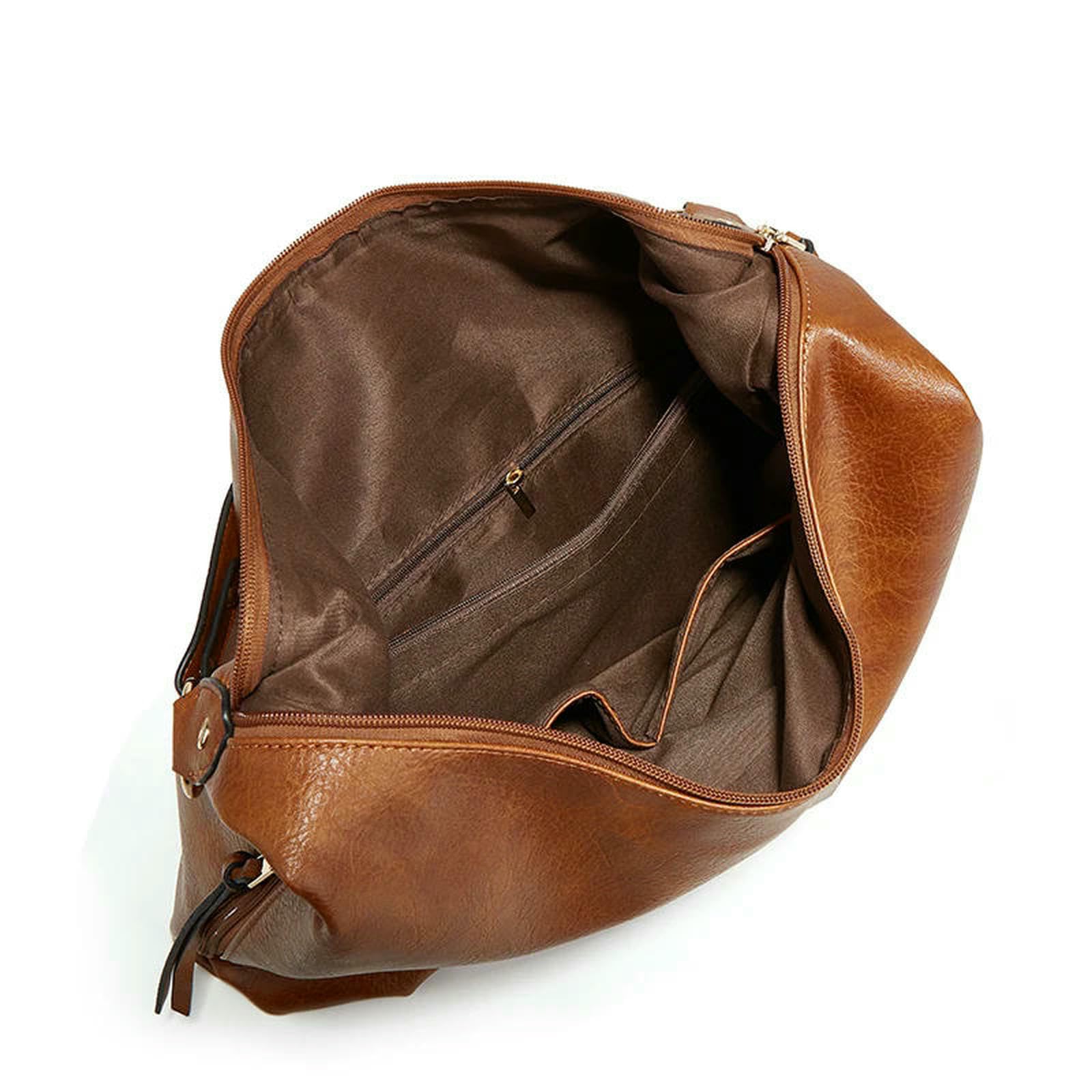 Borse Borsa A Tracolla Grande Invernale in Pelle da Donna, dal Design Trendy E Stile Hobo per Viaggi Fine Settimana-Verde