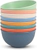 Dyserbuy Unbreakable Cereal Bowls Set of 8, 655ML Plastic Cereal Bowls, Dishwasher & Microwave Safe, Lightweight Reusable Bowl for Rice Noodle Soup Snack Salad Fruit