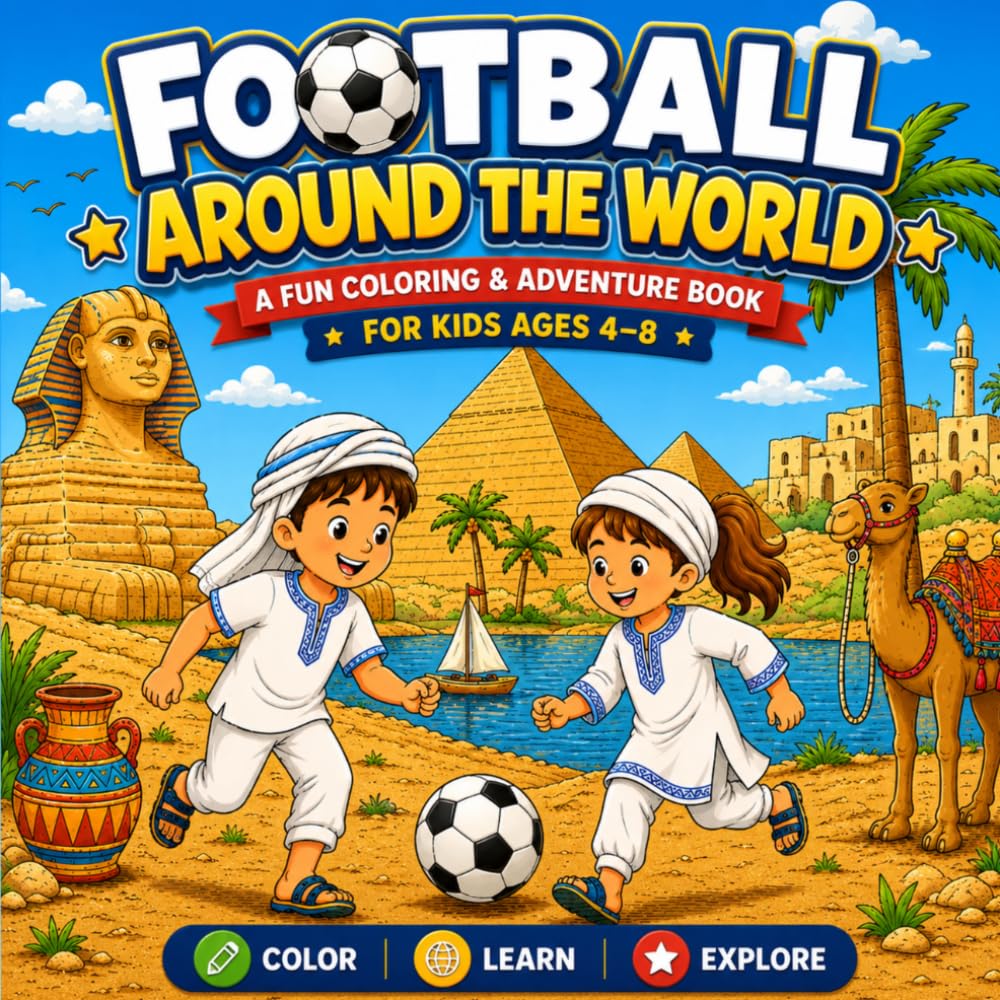 Football Around The World Coloring Book: Global Soccer Fun Coloring Pages For Kids (Football Adventures)