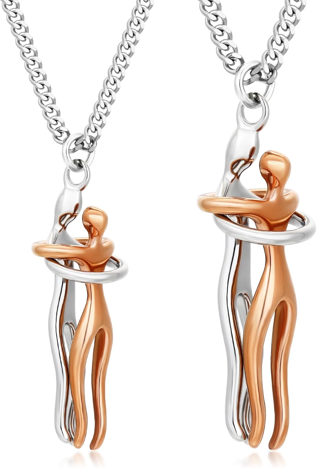 Hug Necklace Couple - Love Necklace for Couples - Hugging Necklace - Jewelry for Women - Lovers Embrace Necklace - Tale Necklace - Couples Necklace for Him and Her