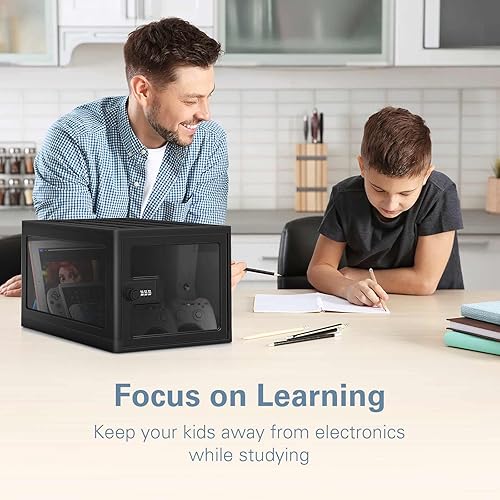 Miniatura 4 de Caja de seguridad para almacenamiento seguro de medicamentos, Caja de almacenamiento con cerradura para medicina, Caja de bloqueo para artículos