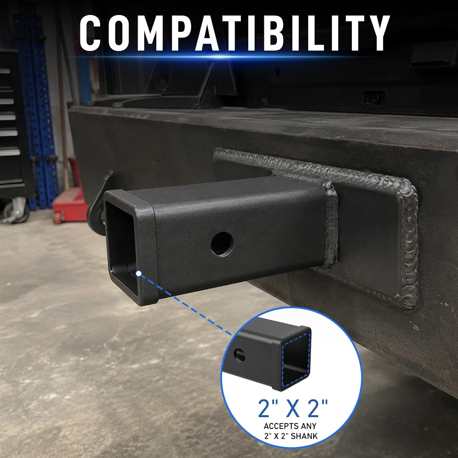 2" x 9" inch Hitch Receiver Tube Weld-On Trailer Combo Bar Raw Steel