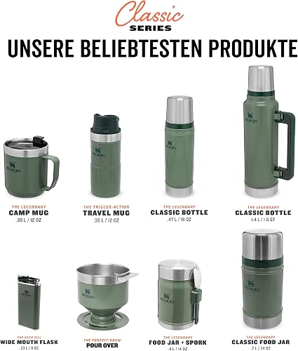 Stanley 1913 Classic Legendary Thermal Flask 1.0L - Hammertone Green - 9