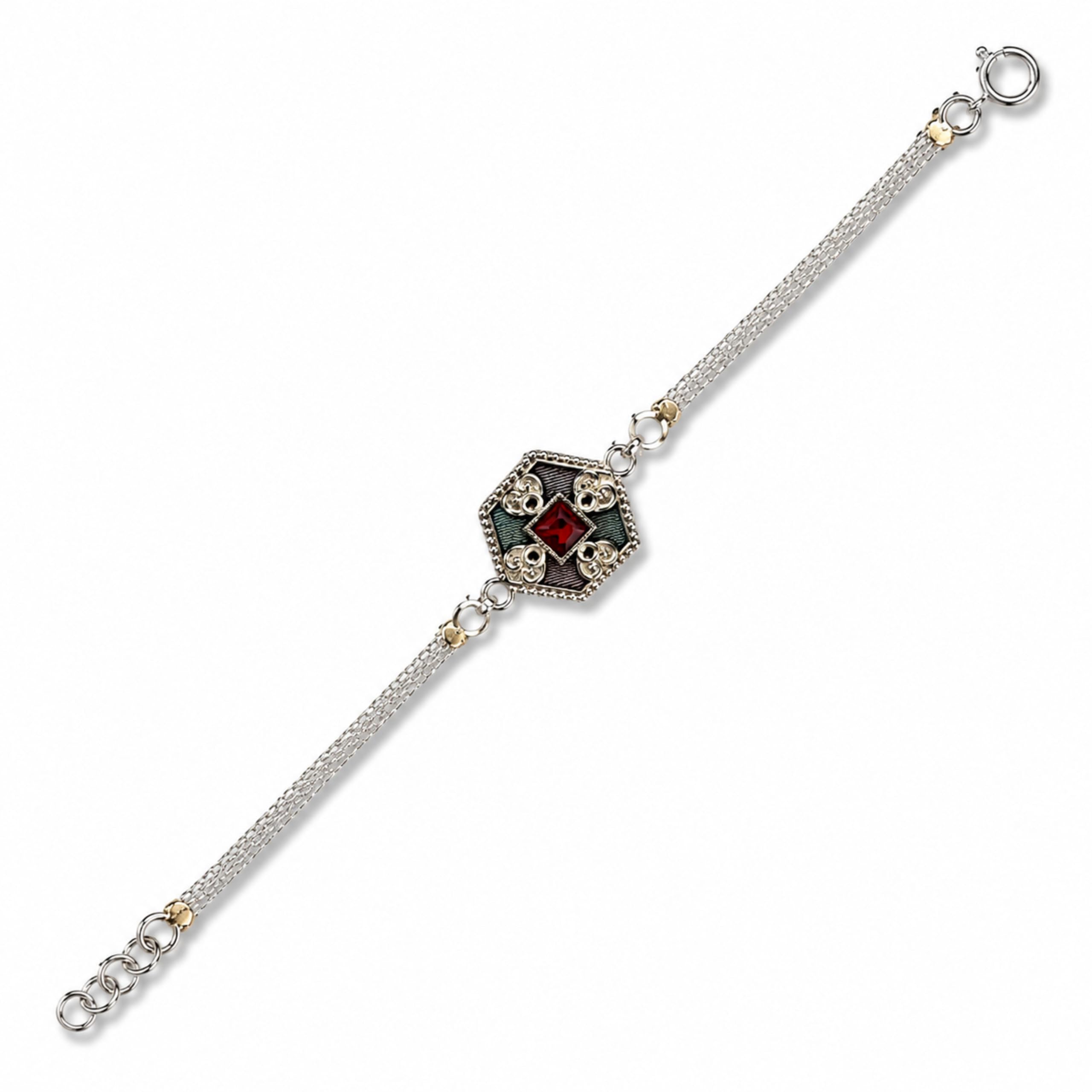 sparkle dreams Rakhi for Brother with Red Stone | Traditional Handmade Raksha Bandhan Rakhi-picture-12
