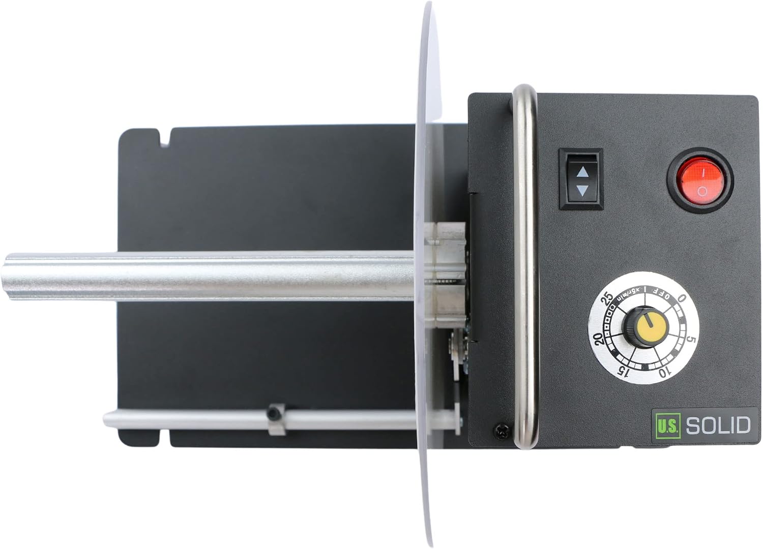 U.S. Solid Automatic Label Rewinder Machine, 1"/1.5"/3" Core Holder, Max Label Width 5.91", Bidirectional Rewinding