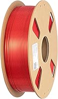 Vista 10 de Filamento de impresora PLA 3D de seda 1.75 mm. / 0.06 pulgadas 1 Kg. / 2.2 libras, brillante y sedoso brillo púrpura negro rojo cobre