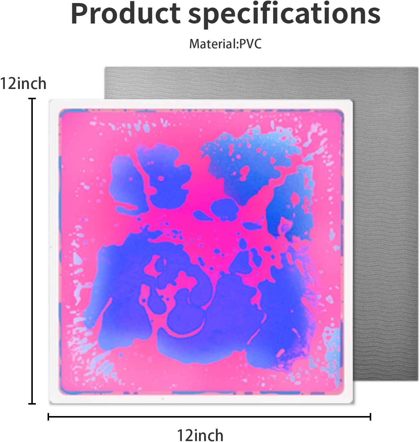 Liquid Sensory Floor Tiles for Kids: 12x12 Inch Active Play Mats for Kids Non-Toxic Leakproof - Non-Slip Color-Changing Pads Stress Relief & Motor Skills Toys for Autism Room