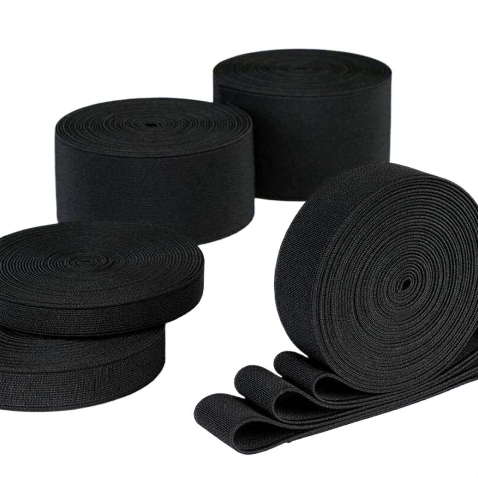 Gumka, elastyczna do szycia nylonowych opasek elastycznych, spodni odzieżowych, akcesoriów do szycia(Black,25mm)