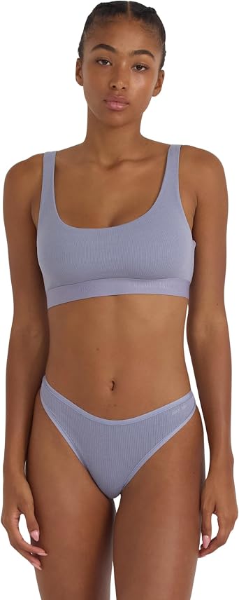Organic Basics Womens Core Ribbed Cotton Tank Top Bralette