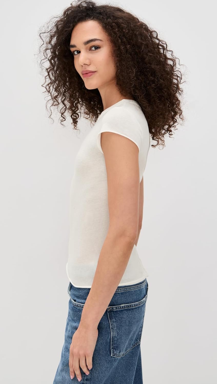 Cotton Citizen Women's Marbella Cap Sleeve Tee - Image 3