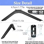 TV Legs for Roku Vizio Konka LG Toshiba TV Legs Replacement Stand for Smart TV 45 inch 46 inch 49 inch 50 inch 55 inch 60 inch 65 inch Smart Universal TV Stand