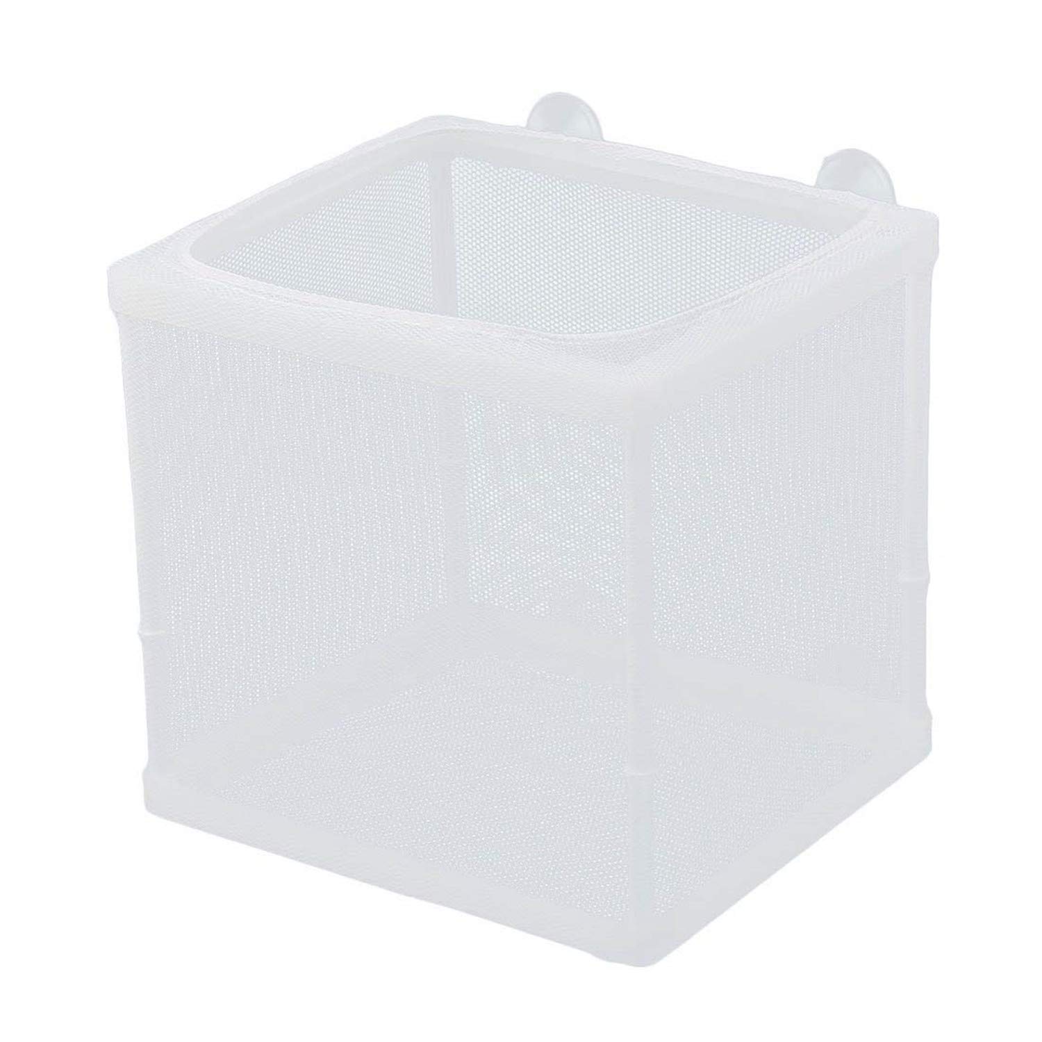 COMOK Fish Hatchery Breeder Box Aquarium Separation Net Nylon Incubator Mesh Fish Breeding Tanks Isolation Box White Square