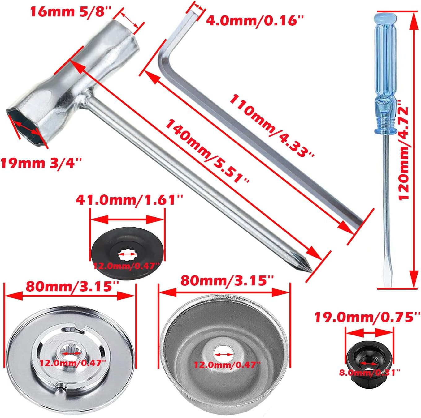 8inch Twisted Steel Wire Trimmer Head 10Teeth Gear Head Box Adapter Kit for Stihl Straight-Shaft Trimmer FR220 FR450 FR85 FS100 FS110 FS56R FS83 FS83T FS85 Husqvarna 128 128L 225R 323L
