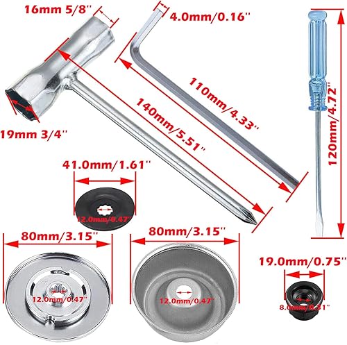 Miniatura 7 de Latuwa Kit de adaptador de cabeza de engranaje de cabeza de alambre de acero trenzado de 6 pulgadas para Stihl FR130 FR220 FR450 FR85 FS100 FS110
