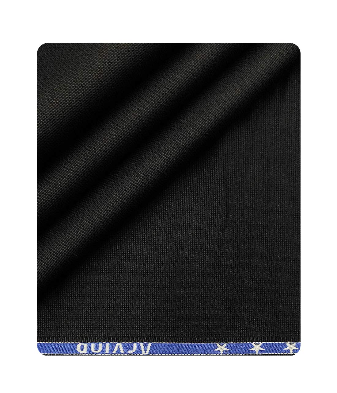 Arvind Men's Cotton Structured 1.30m Unstitched Trouser Fabric (Black, Free Size)-picture-34