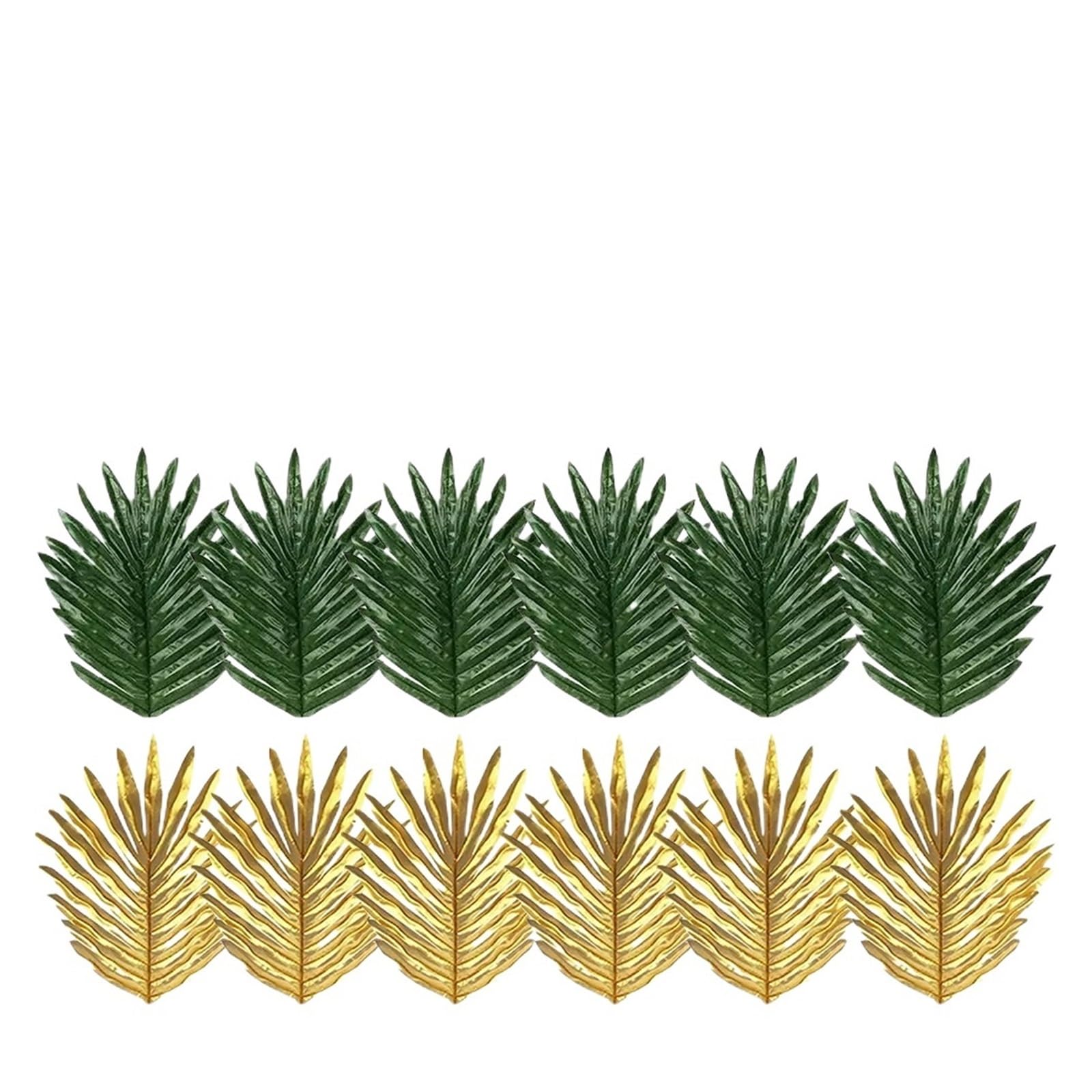 Artificial Foliage Stems 36pcs Tropical Palm Leaves Hibiscus Flower Party Decoration Artificial Leaf Wedding(Color 13)