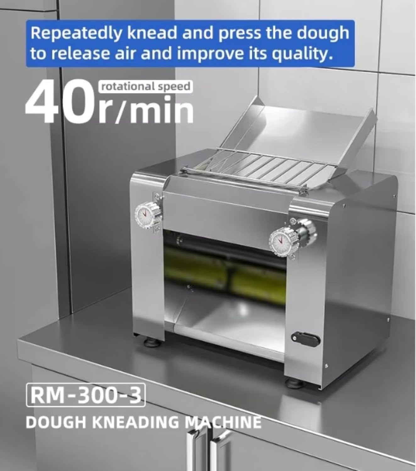 Pasta Maker and Noodle Machine 3 in 1 Automatic Kneading Pressing Cutting System with Interchangeable Dies for Fresh Noodles At Home