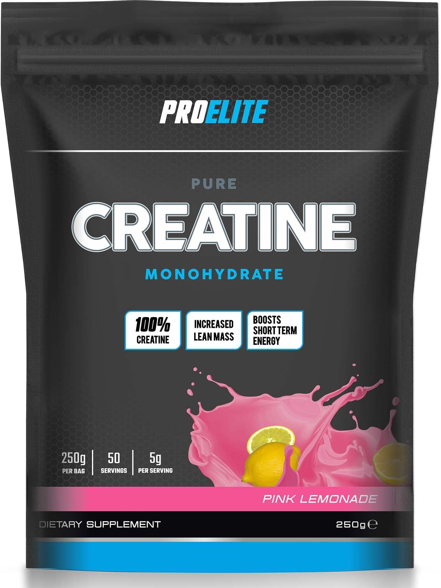 Creatine - Creatine Monohydrate Micronized Powder 250g, for Optimum Muscle Growth, Increases Physical Performance, Pure Flavoured Creatine, Amino Acids (Pink Lemonade, 250g)