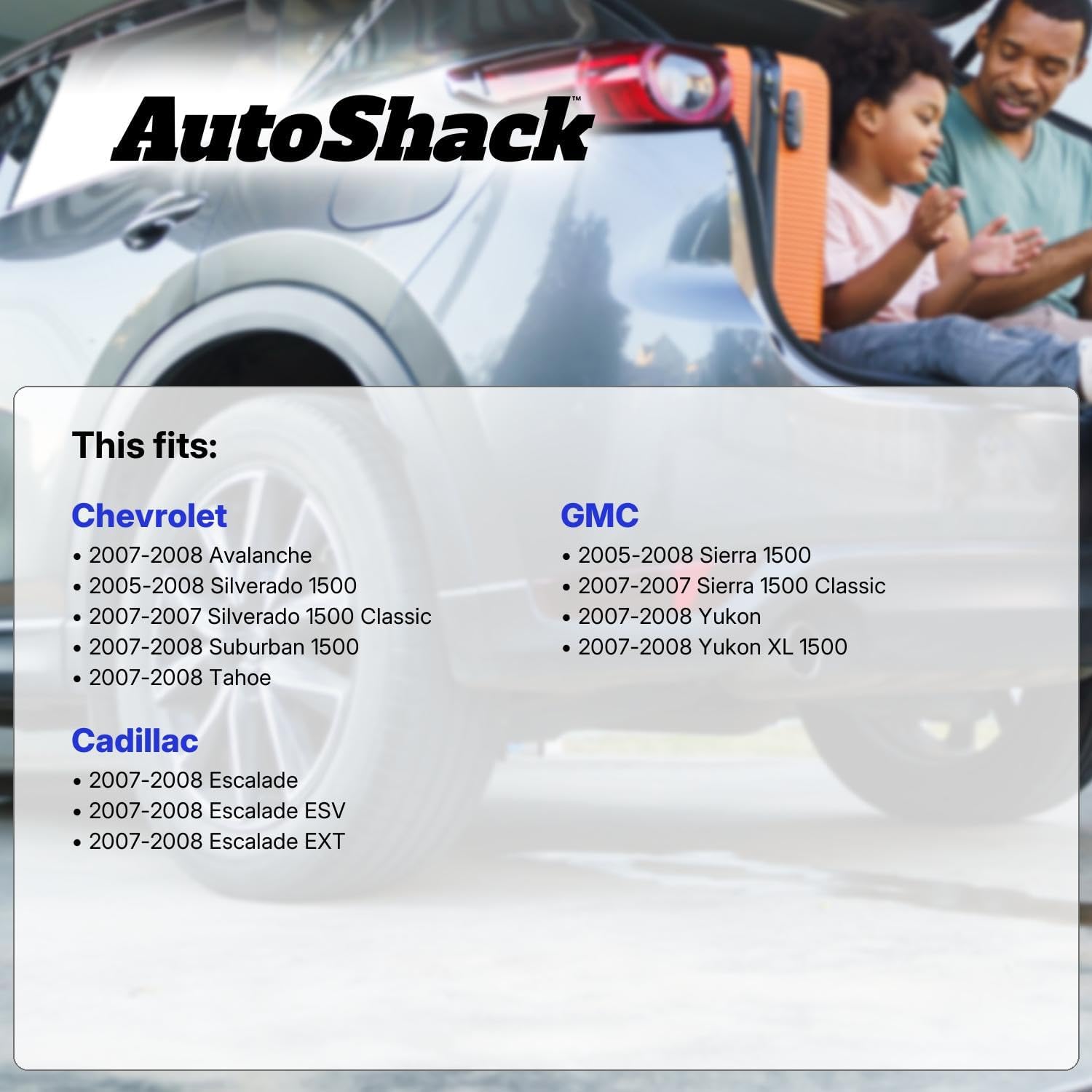 AutoShack Front Vented Drilled & Slotted E-Coated Brake Rotors + Ceramic Pads + Calipers 8-PC Brake Kit Replacement for 2005-2008 Chevrolet Silverado 1500 ShadowGuard 12.99" (329.9 mm)