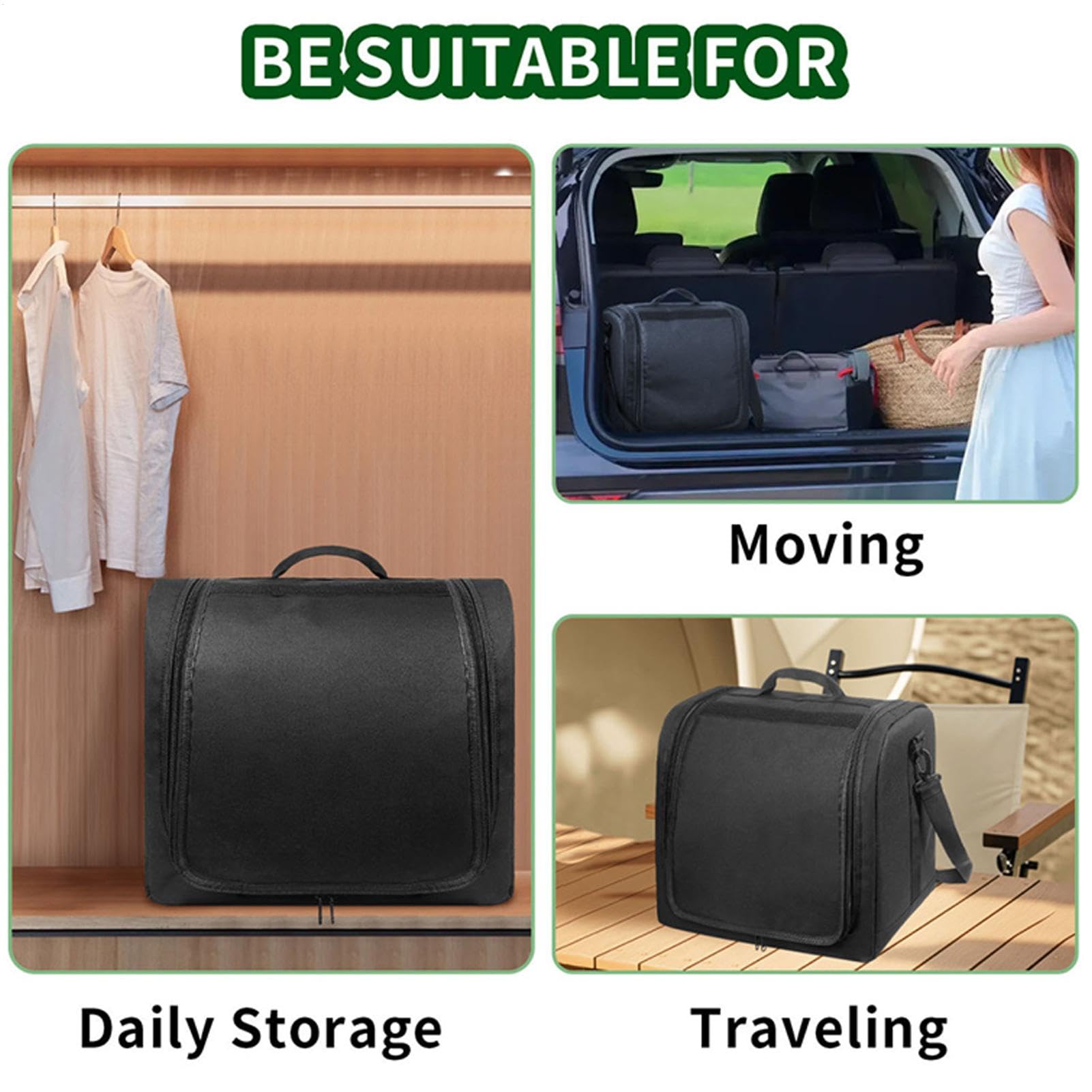 Estuche Viajero Para Sombreros Organizador De Gorras Con Asa De Mano Y | Portátil Bolsa de viaje para transportar gorras de béisbol