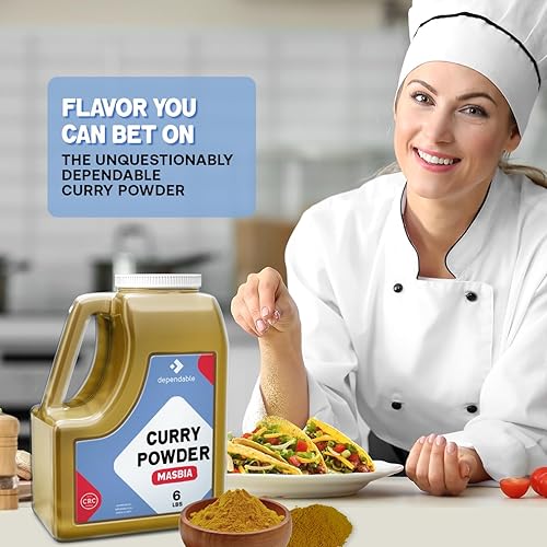 Miniatura 2 de Dependable Food s Curry - Especias en polvo  6 libras. Tarro a granel  100% natural, sin OMG, sin sal y sin alérgenos  Kosher,  Mezcla de