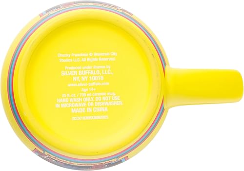 Miniatura 129 de Silver Buffalo Casper The Friendly Ghost - Taza de cerámica, 20 onzas Casper El fantasma amistoso,Beetlejuice rayas verdes y negras,Beetlejuice aquí