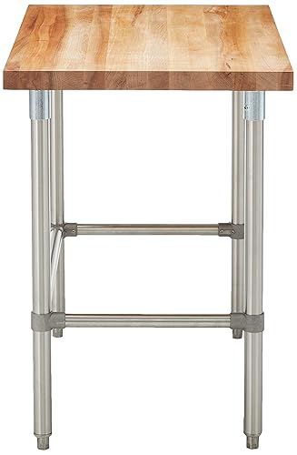 Miniatura 3 de John Boos SNB Series 1-34 pulgadas de espesor mesa de trabajo con base de acero inoxidable y soporte, 36" de largo x 30" de ancho x 1-34" de grosor.