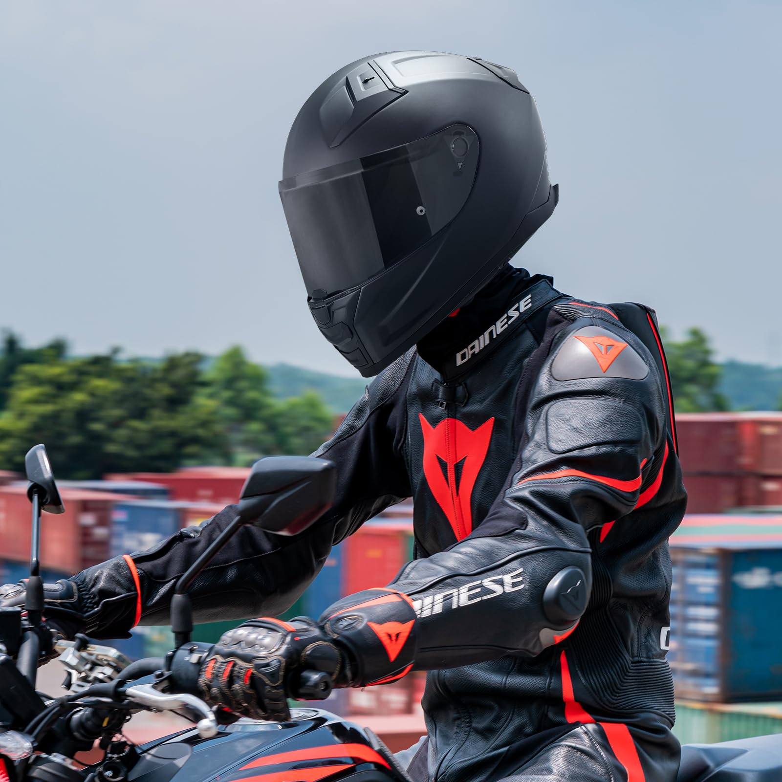 Visiera Casco Moto JQF Gear Per LS2 FF811/VECTOR II/Citation II - Parabrezza Sostituzione In Rosso Cromo - Foto 4