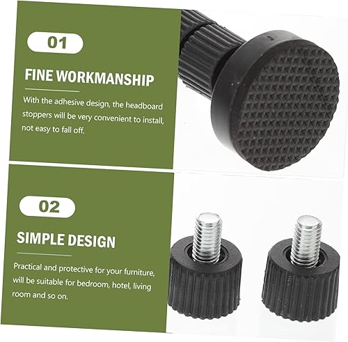 Miniatura 9 de Holibanna 4 piezas de muebles para evitar caídas para cabecero de pared, tapones de cama de pared, cabeceros de puerta de pared para cabecero de