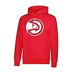 Ultra Game Adults NBA Official Classic Embroidered Hoodie Sweatshirt, Atlanta Hawks, Team Color, Small