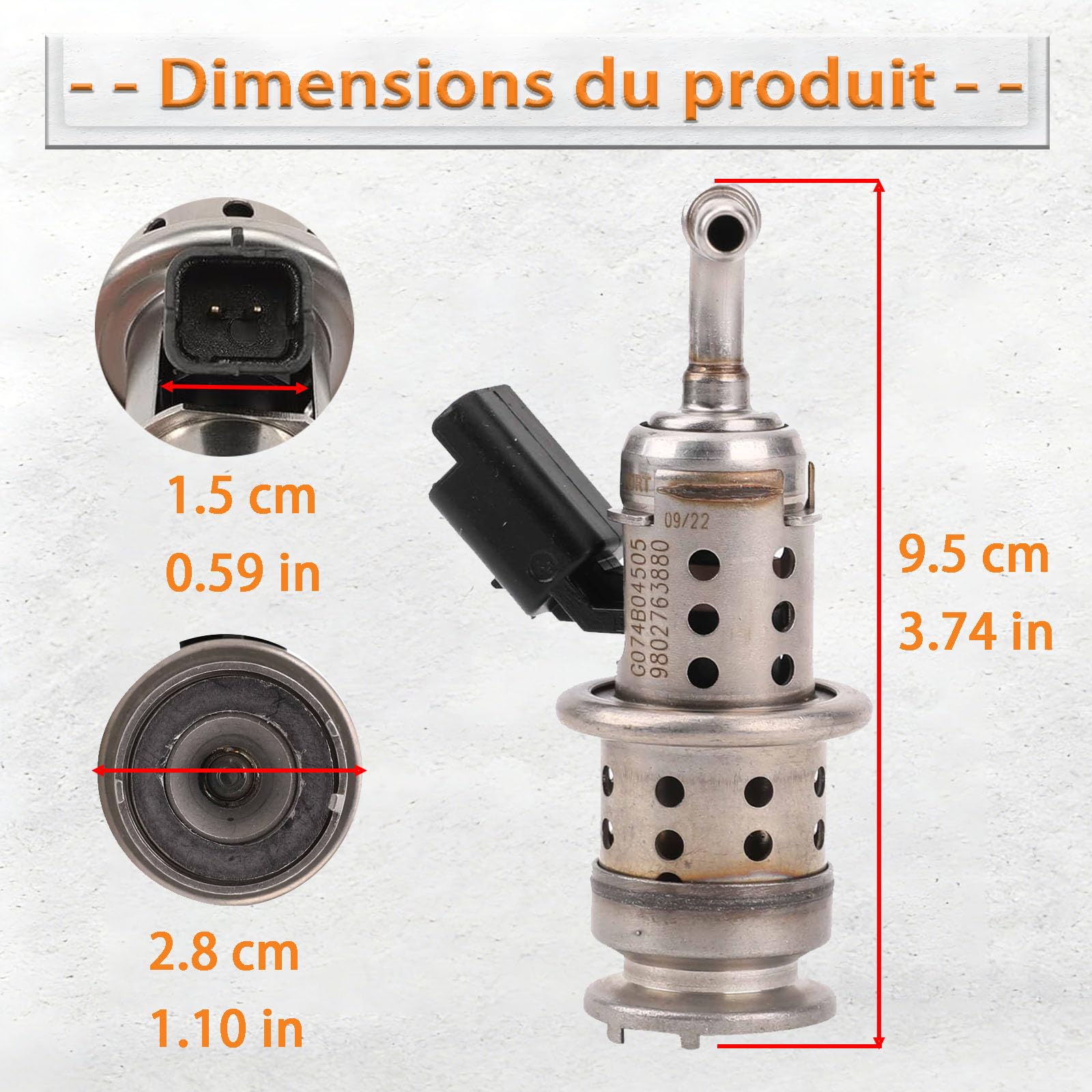AdBlue Injecteur de Carburant 9802763880 pour Citroën Peugeot 1.6 BlueHDi | Berlingo C4 DS3 DS4 DS5 Jumpy Dispatch Partner Traveller 208 2008 308 3008 5008 Remplacement buse Injecteur AdBlue